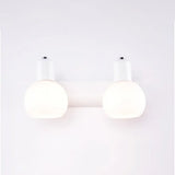 Sleek Dome Vanity Light Fixture: Opal Glass Wall Mounted Lighting 2 / White