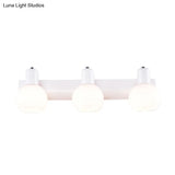 Sleek Dome Vanity Light Fixture: Opal Glass Wall Mounted Lighting