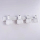 Sleek Dome Vanity Light Fixture: Opal Glass Wall Mounted Lighting 4 / White