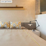 Sleek Farmhouse Style Ceramic Table Lamp With Adjustable Arm - Scalloped Shade 1 Light Black/Brass