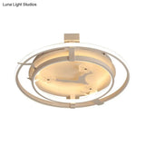 Sleek Floral Semi Mount Led Ceiling Light In Warm/White - 17’/21’/25’ Options
