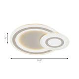 Sleek Flush Ceiling Mount Light - Acrylic White Finish Ideal For Adult Bedroom