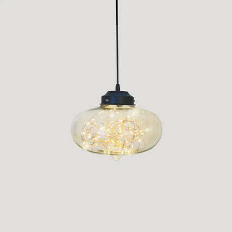 Sleek Geometric Led Pendant Light Suspension Fixture With Clear Glass For A Stunning Bedroom