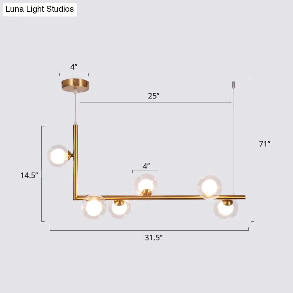 Sleek Glass Pendant Light For Dining Room With Hanging Island Design