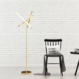 Sleek Gold Geometric Led Floor Lamp For Living Room