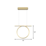 Simplicity Led Gold Hanging Lamp Kit With Warm/White Light