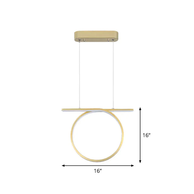 Simplicity Led Gold Hanging Lamp Kit With Warm/White Light