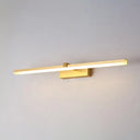 Sleek Gold Vanity Light Fixture Modern Metal Led Bath Lighting For Bathroom / 16 Warm
