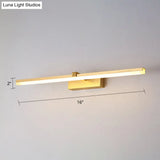 Sleek Gold Vanity Light Fixture Modern Metal Led Bath Lighting For Bathroom