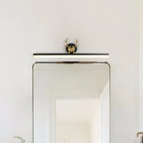 Sleek Led Antler Wall Mount Lamp With Acrylic Shade In Warm/White Light - Black Linear Vanity