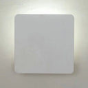 Sleek Led Bedroom Wall Sconce With Square Aluminum Shade - White Mounted Lamp In Warm/White Light /