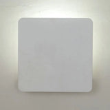 Sleek Led Bedroom Wall Sconce With Square Aluminum Shade - White Mounted Lamp In Warm/White Light /