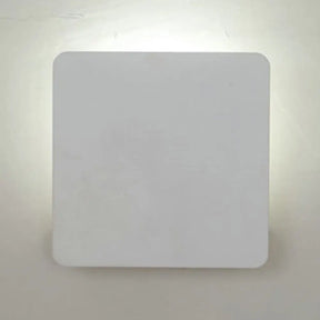 Sleek Led Bedroom Wall Sconce With Square Aluminum Shade - White Mounted Lamp In Warm/White Light /