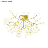 Sleek Led Branch Ceiling Chandelier For Modern Living Rooms