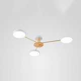 Sleek Led Ceiling Light: Minimalistic Molecule Design | Acrylic Living Room Chandelier 3 / White
