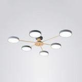 Sleek Led Ceiling Light: Minimalistic Molecule Design | Acrylic Living Room Chandelier 6 / Grey