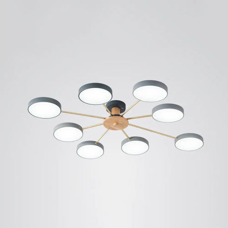 Sleek Led Ceiling Light: Minimalistic Molecule Design | Acrylic Living Room Chandelier 8 / Grey