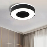 Sleek Led Corridor Ceiling Light With Simple Black/White Flush Mount & Small Square/Round Acrylic