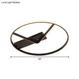 Sleek Led Flush Mount Ceiling Light In Black 18’/23.5’ Width Warm/White Light’ (Note: Seo