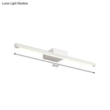 Sleek Led Vanity Lamp With White Acrylic Shade - Warm/White Light 16/19.5 Wide