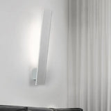 Sleek Led Wall Lighting: Aluminum Shade Black/White Finish Sconce For Bedroom Grey
