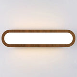 Sleek Led Wall Sconce With Acrylic Diffuser - Ideal For Hallways Dark Wood / 18