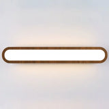 Sleek Led Wall Sconce With Acrylic Diffuser - Ideal For Hallways Dark Wood / 25.5