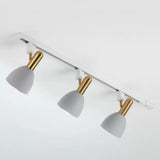 Sleek Macaron Style Metal Semi Flush Tracklight Spotlight - Perfect For Living Room 3 / Grey