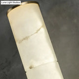 Sleek Marble Tube Led Sconce Light: Simplicity White & Brass Wall Lamp For Living Room