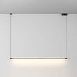 Sleek Metal Black Led Pendant Lamp For Stylish Island Table / Natural Rectangle