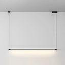 Sleek Metal Black Led Pendant Lamp For Stylish Island Table / Natural Rectangle
