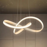 Sleek Metal Chandelier Pendant Light For Modern Living Rooms White / 19.5’
