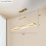 Sleek Metal Island Ceiling Led Pendant Light For Dining Room - Simplicity And Style
