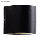 Sleek Metal Led Flush Mount Wall Sconce For Porch - Rectangle Cylinder Triangle Shapes Simplicity