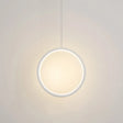 Sleek Metal Led Hanging Lamp Kit - Stylish Ring Pendant Light For Bedside Suspension 1 / White