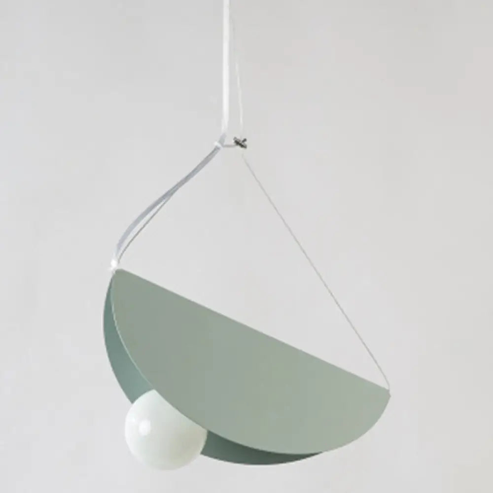 Sleek Metal Pendant Ceiling Light- Simplicity & Style In Living Room Lighting Green