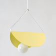 Sleek Metal Pendant Ceiling Light- Simplicity & Style In Living Room Lighting Yellow