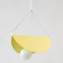 Sleek Metal Pendant Ceiling Light- Simplicity & Style In Living Room Lighting Yellow