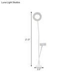 Sleek Metal Round Usb Mirror Lamp With Portable Led Fill Lighting And Flexible Arm Simplicity