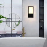 Sleek Metallic Led Wall Sconce Light For Courtyard: Simplicity At Its Best Black / Warm A