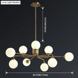 Sleek Modos Chandelier: Simplicity White Glass Ceiling Light With Brass Finish For Living Room