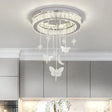 Sleek Nickel Circular Ceiling Light Fixture: Simple Style With K9 Crystal Led Flush Mount / 18’