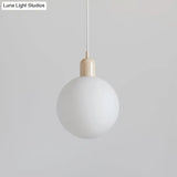Sleek Opal Glass Drop Pendant Ceiling Light With Colorful Cap - 1-Light Hanging Design