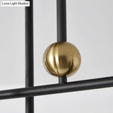 Sleek Opal Glass Semi Flush Ceiling Light Fixture - 6 - Bulb Minimalistic Mount For Living Room