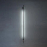 Sleek Pole Shaped Led Wall Light For Living Room - Minimalist Metallic Mounted Lighting Black / 39