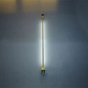 Sleek Pole Shaped Led Wall Light For Living Room - Minimalist Metallic Mounted Lighting Gold / 39