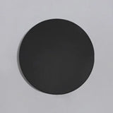 Sleek Round Led Wall Sconce Light Fixture With Simplistic Metallic Design In Black/White 6/8 Width