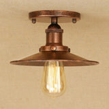 Sleek Saucer Ceiling Light In Black/White For Kitchen - Loft Semi Flush Mount Lighting With 1 Bulb