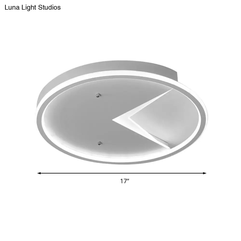Sleek Slim Panel Led Flush Ceiling Light For Dining Room - Creative Circle Design With Acrylic