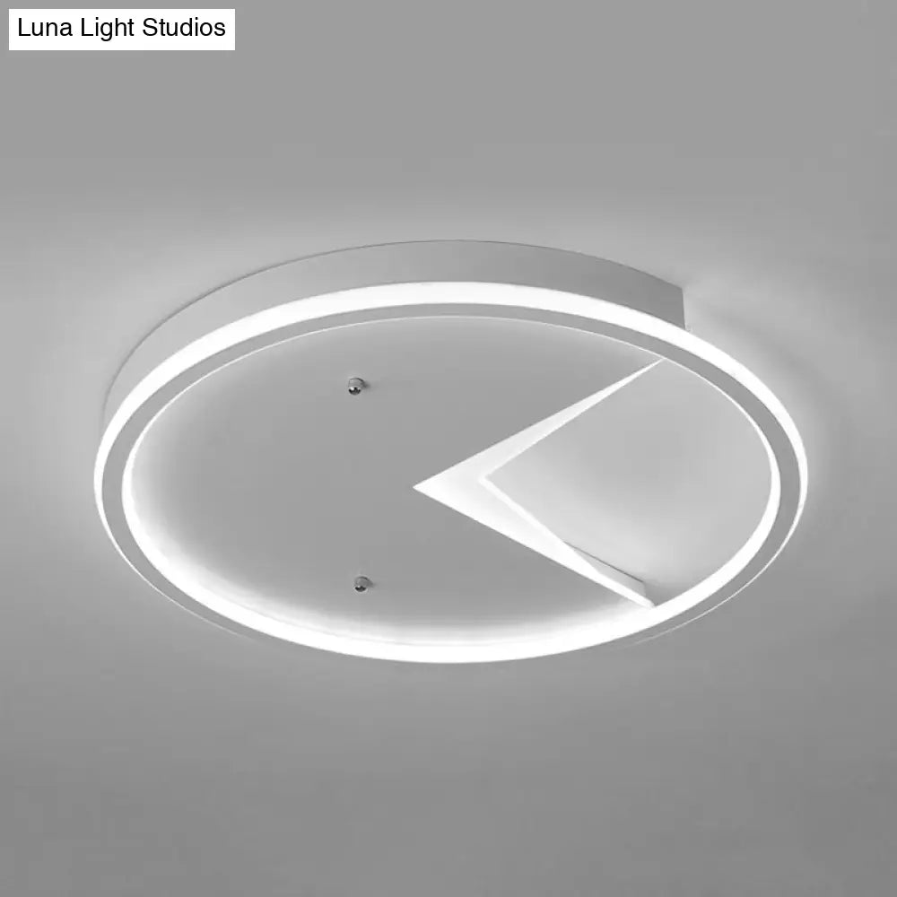 Sleek Slim Panel Led Flush Ceiling Light For Dining Room - Creative Circle Design With Acrylic